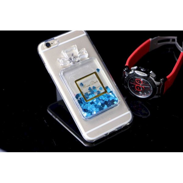 Wholesale iPhone 7 Perfume Glitter Shake Star Dust Case (Blue)